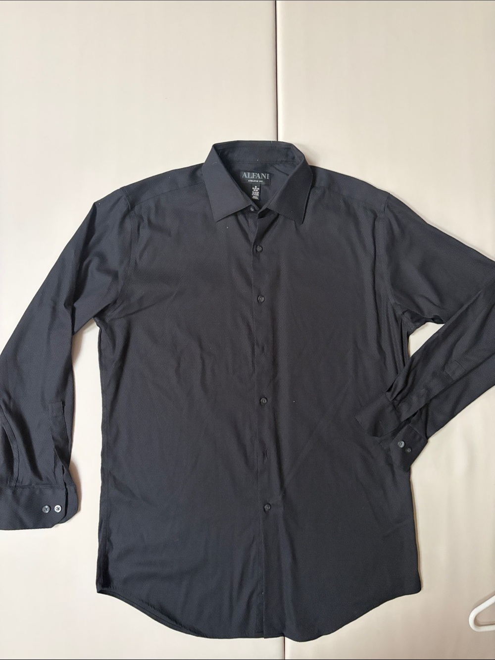 Alfani Black Men's Spread Collar Dress Shirt